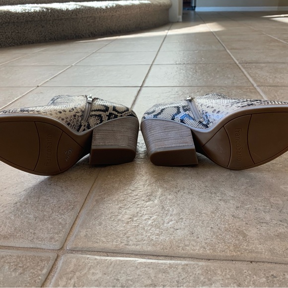 Franco Sarko Snake Skin Ankle Boots - Picture 2 of 3